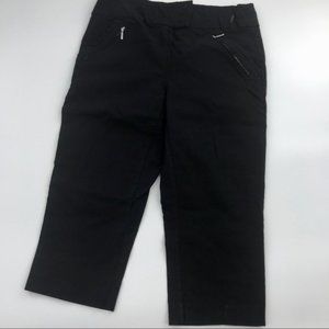 MXM Stretch 3-Button Capri Zipper Accents sz 14